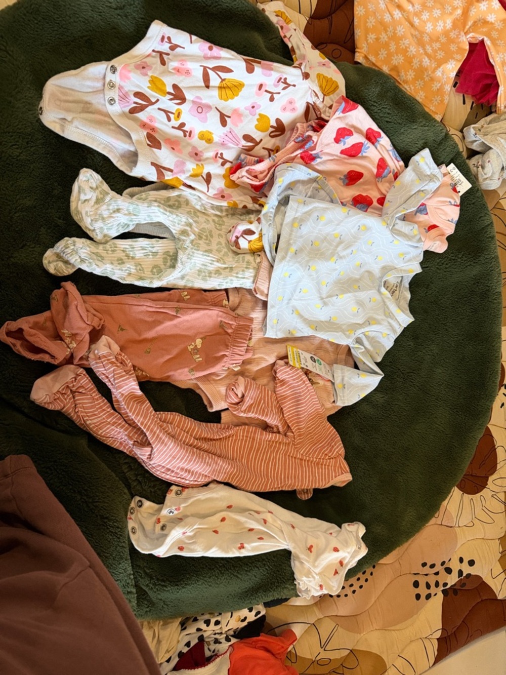 Mixed Baby Girls 0-3M Onesies & Rompers - Floral & Hearts